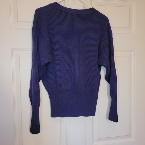 SOLD: Free People Allure Pullover V Knit Sweater Oversize Baggy XS Anthro Vibe - Picture 5 of 9